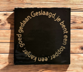 Tegel geslaagd zwart/goud