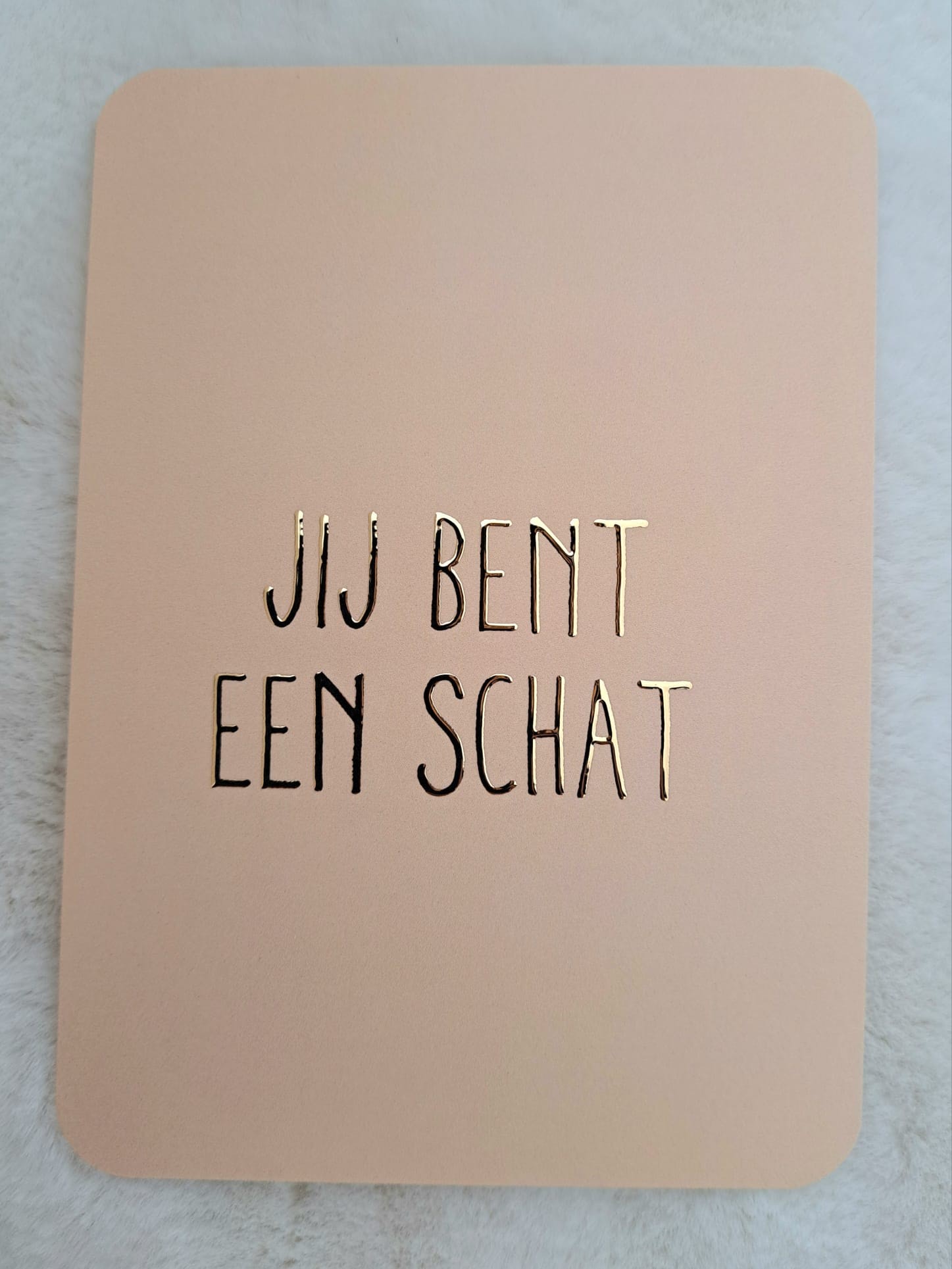 Kaart Jij bent een schat + houder