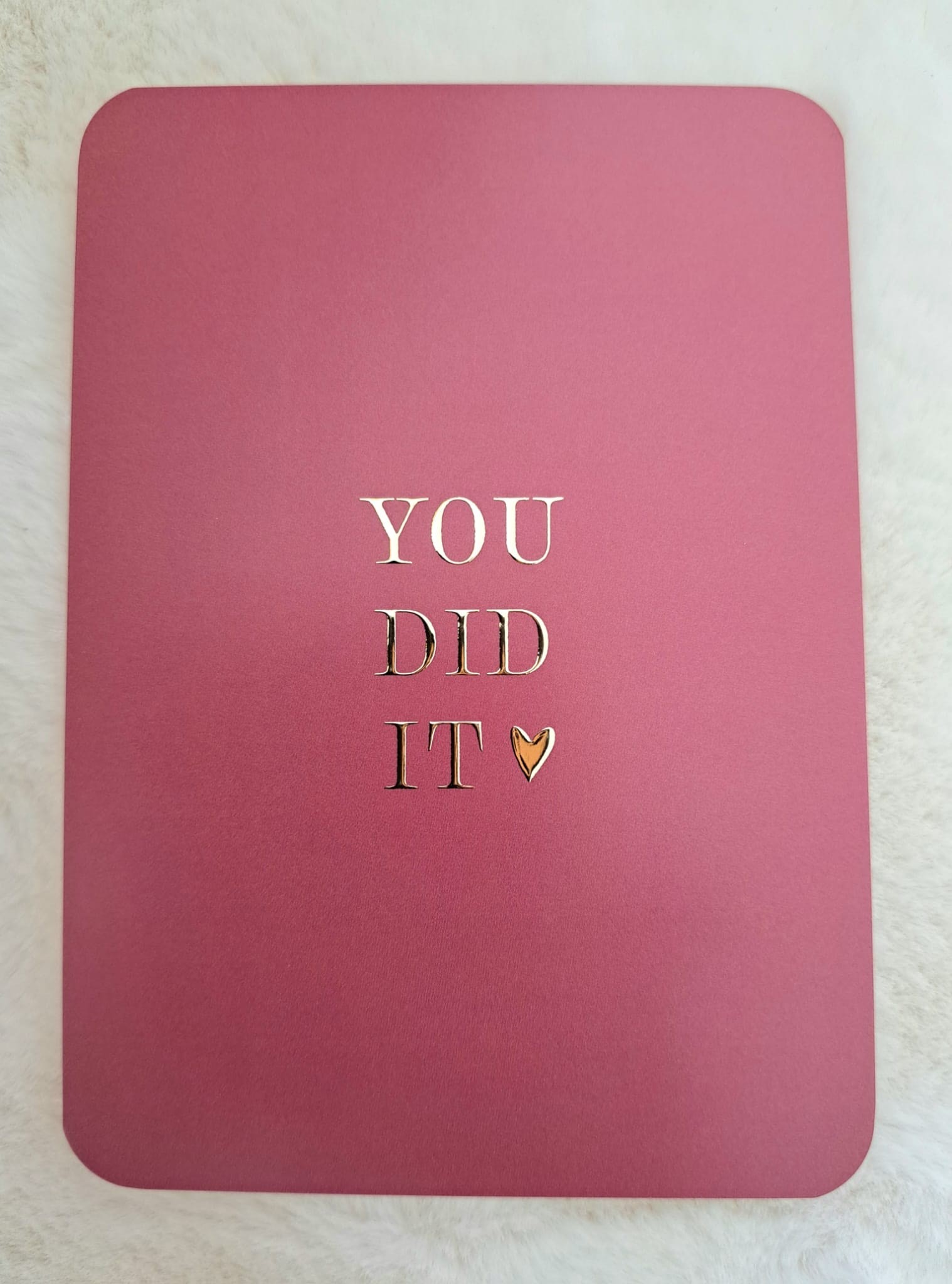 Kaart You did it + houder