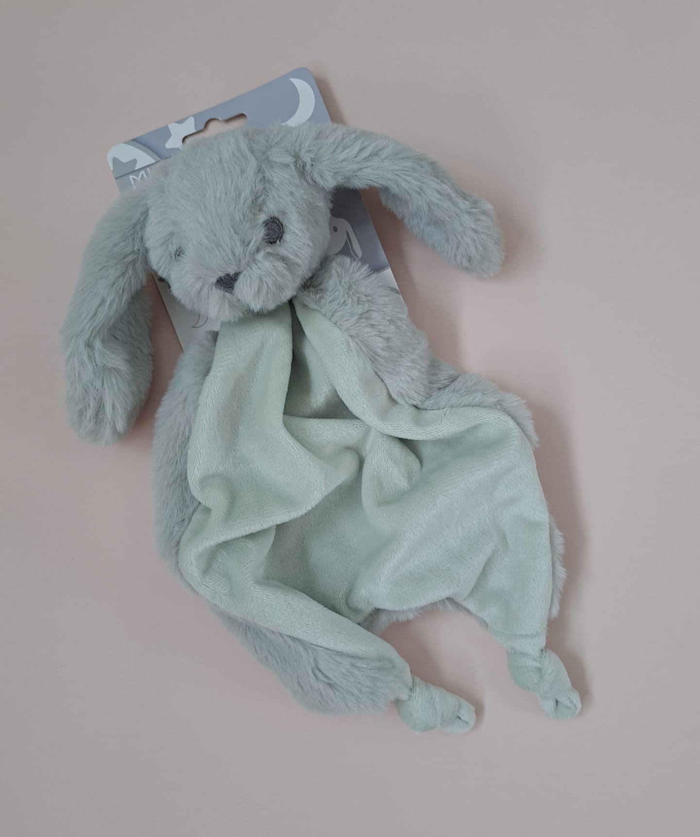 Knuffeldoekje konijn blauw