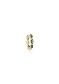 Golden green diamond shape ring