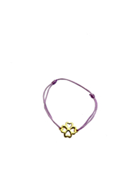 Golden clover (with cord) bracelet