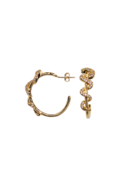 Golden snake hoops