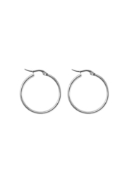 Silver basic hoops (30mm)