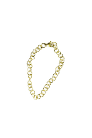 Golden round chain twisted bracelet