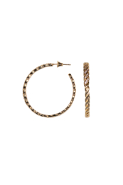 Golden white sparkle stones hoops