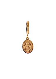 Golden virgin Mary earring