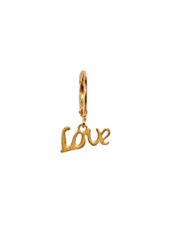 Golden love earring