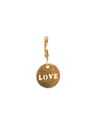 Golden love coin earring