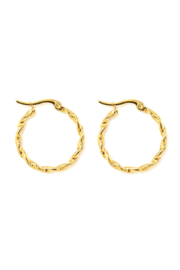 Golden twisted hoops (30mm)