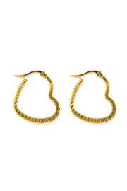 Golden heart hoops