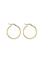 Golden basic hoops (30mm)