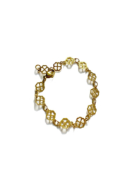 Golden clovers bracelet