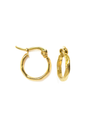 Golden little twisted hoops (15mm)