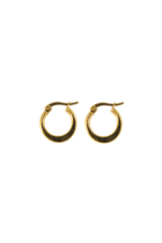 Golden little statement hoops