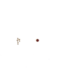 Golden Libra ear studs