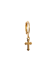 Golden cross earring