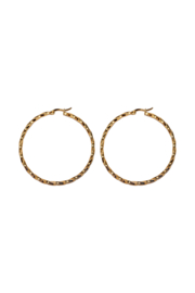 Golden big twisted hoops