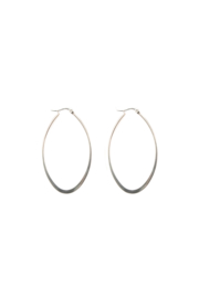 Silver oval hoops