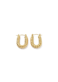 Golden oval croissant hoops