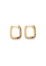 Golden color rectangle hoops