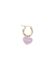 Golden lilac love heart