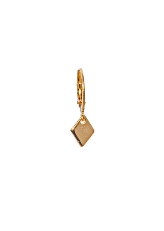 Golden mini triangle earring