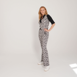 Flair pants print zwart-wit