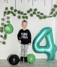 Longsleeve - Verjaardagsshirt - dino four - 4 jaar - dino thema