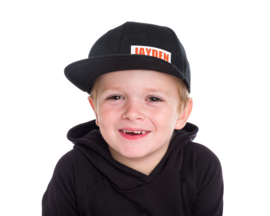 Snapback - naam - 2 kleurtjes - mini