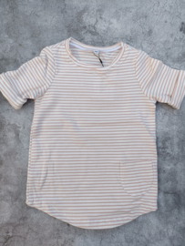 Rounded Tshirt - streepje oudroze - maat 104