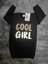 Sweaterdress - 104/110 cool girl panterprint