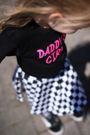 Shirtje - 'daddy's girl' - neon roze