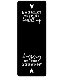 Sticker - Bedankt voor de bestelling - 2 stuks