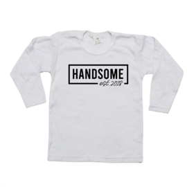 Longsleeve - HANDSOME est + geboortejaar