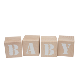 Houten blokjes - BABY - zwangerschapsaankondiging