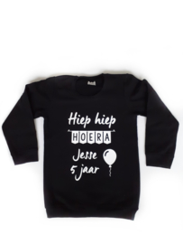 Sweater naam - hiep hiep hoera 5 jaar