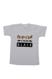 Shirtje - leopard is the new black - met luipaardprint