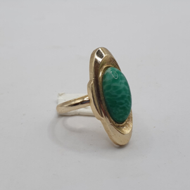 Ring met groene steen VERKOCHT 