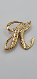 Broche letter H, VERKOCHT