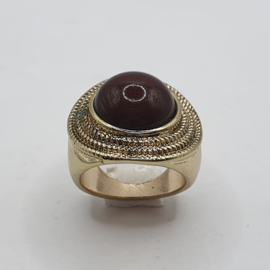 Ring met bruine steen