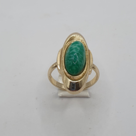 Ring met groene steen VERKOCHT 