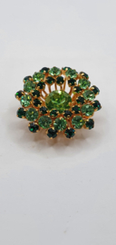 Broche met groene steentjes VERKOCHT