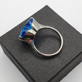 Ring met blauw hart