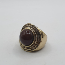 Ring met bruine steen