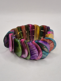 Gekleurde schelp armband