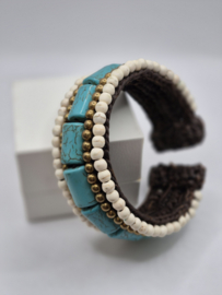 Armband met Turquoise steentjes VERKOCHT 