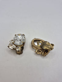 Vintage oorclips met kristal VERKOCHT 