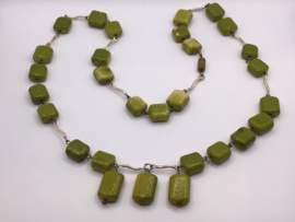 Ketting met groene stenen VERKOCHT