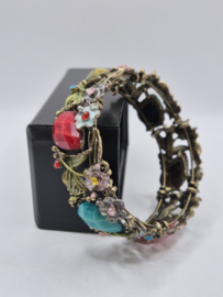 Kleurrijke bloemen armband